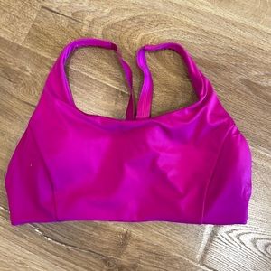 Athleta Malibu Bikini Top in Pink Size Medium D/DD
